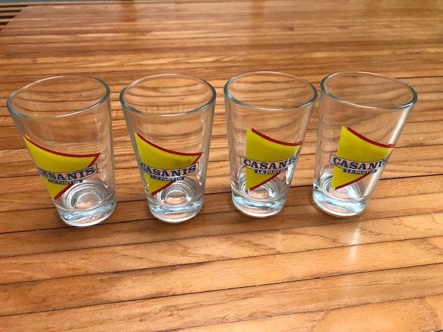4 pastis glaasjes Casanis, Collections, Enlèvement ou Envoi, Comme neuf, Verres et Verres à shot