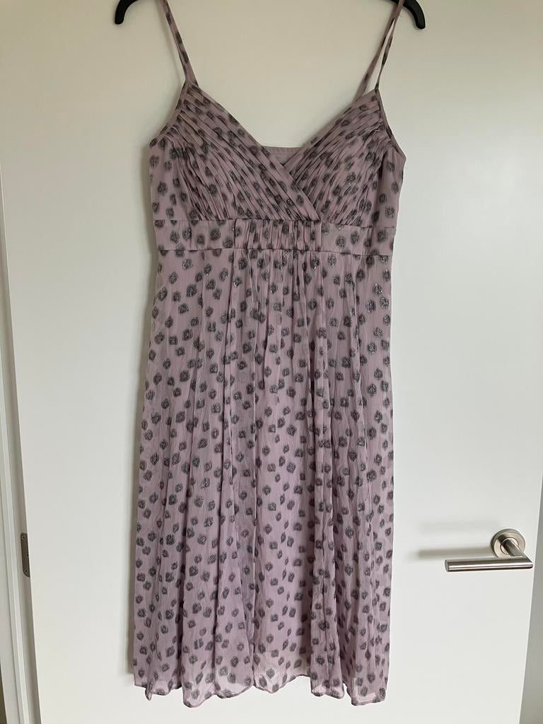 Zomerse jurk Un-Deux-Trois in lila zijde, Kleding | Dames, Ophalen of Verzenden, Zo goed als nieuw, Maat 38/40 (M)