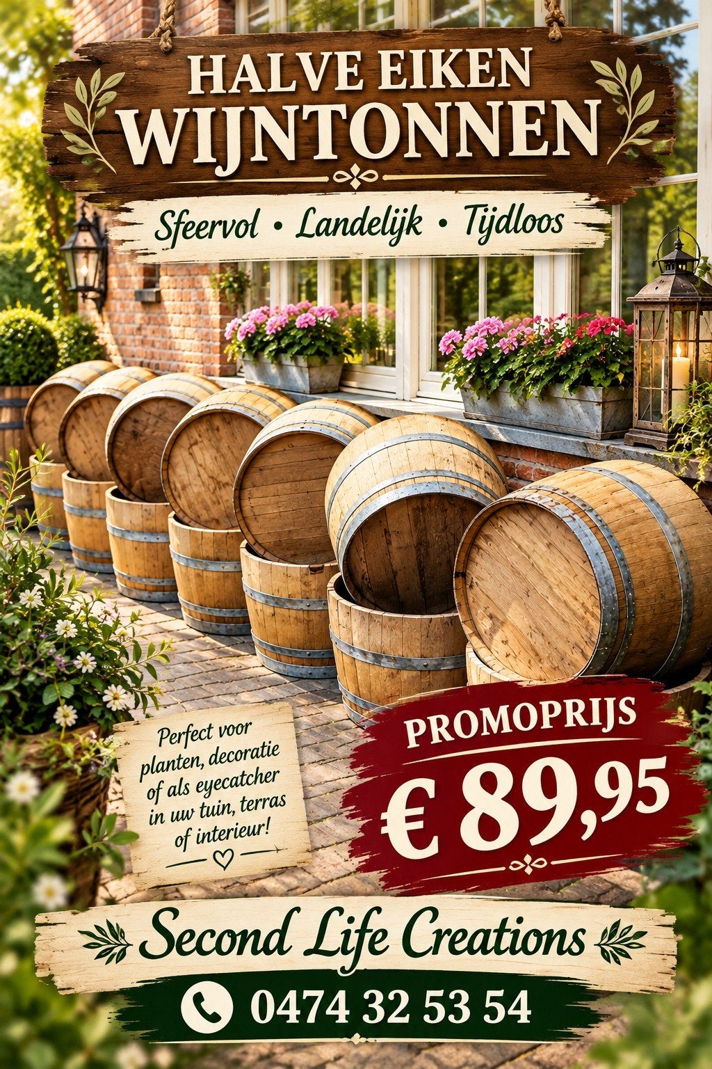 ‼️halve eiken wijntonnen aan promoprijzen ‼️, Ophalen
