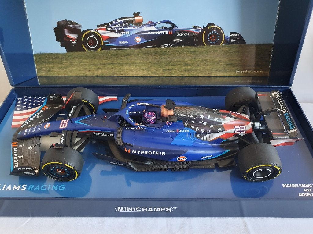 Alex Albon Williams Racing Grand Prix Austin FW45 2023 1:18, Enlèvement ou Envoi, Neuf, Voiture, MiniChamps