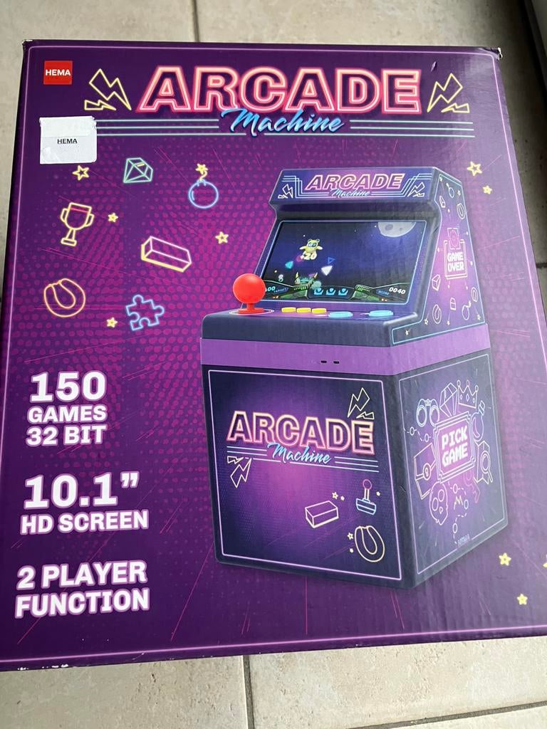 Arcade Machine 150 games 10,1” scherm, Ophalen of Verzenden, Nieuw
