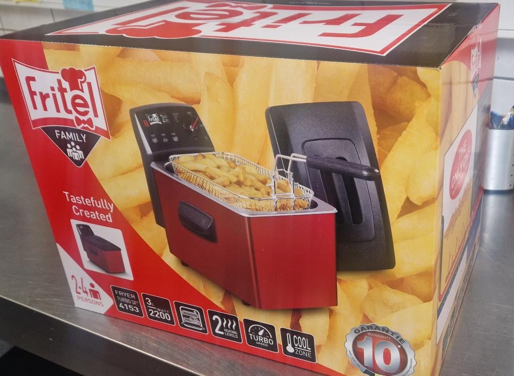 Friteuse nieuw, Elektronische apparatuur, Frituurpannen, 3 tot 4 liter, Ophalen, Nieuw, Uitneembare binnenpan