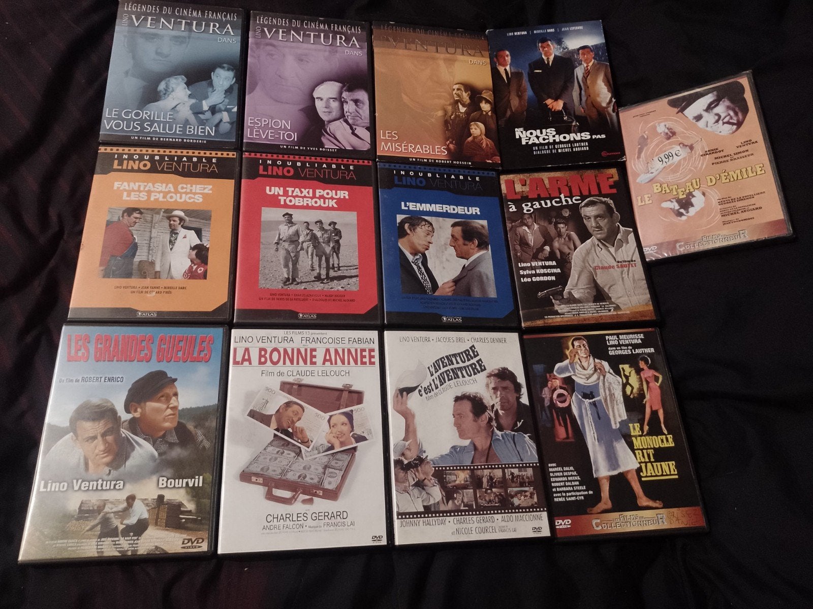 A vendre en DVD liste évolutive films Lino Ventura, Français, Action et Aventure, Enlèvement ou Envoi, Comme neuf