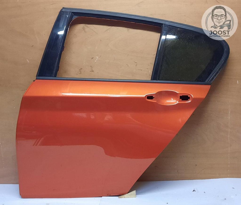 Portier deur linksachter BMW 1-serie F20 Valencia Orange B44, Gebruikt, -, Deur, Ophalen of Verzenden