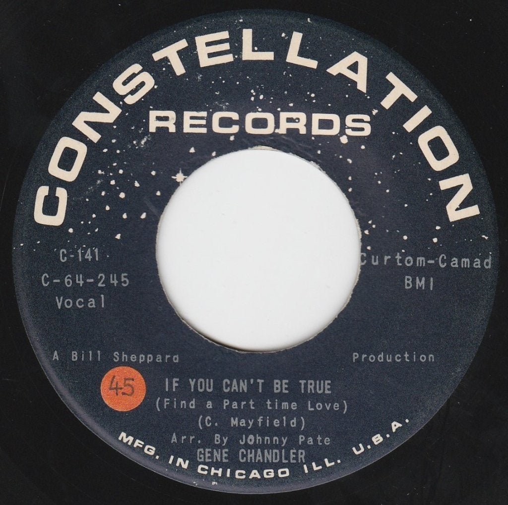 Gene Chandler / If You Can’t Be True  * Popcorn Classic *, CD & DVD, Enlèvement ou Envoi, 7 inch, Utilisé, Housse de protection extérieure