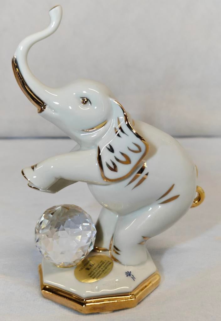 Magnifique éléphant R.G. Oggetti-Porcelaine de Limoges et, Enlèvement ou Envoi, Comme neuf, Figurine