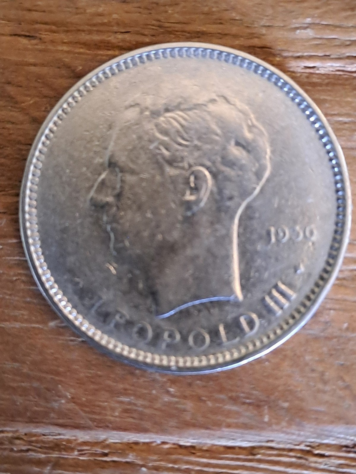 leopold lll 5 frank frans, Postzegels en Munten, Ophalen of Verzenden, Metaal