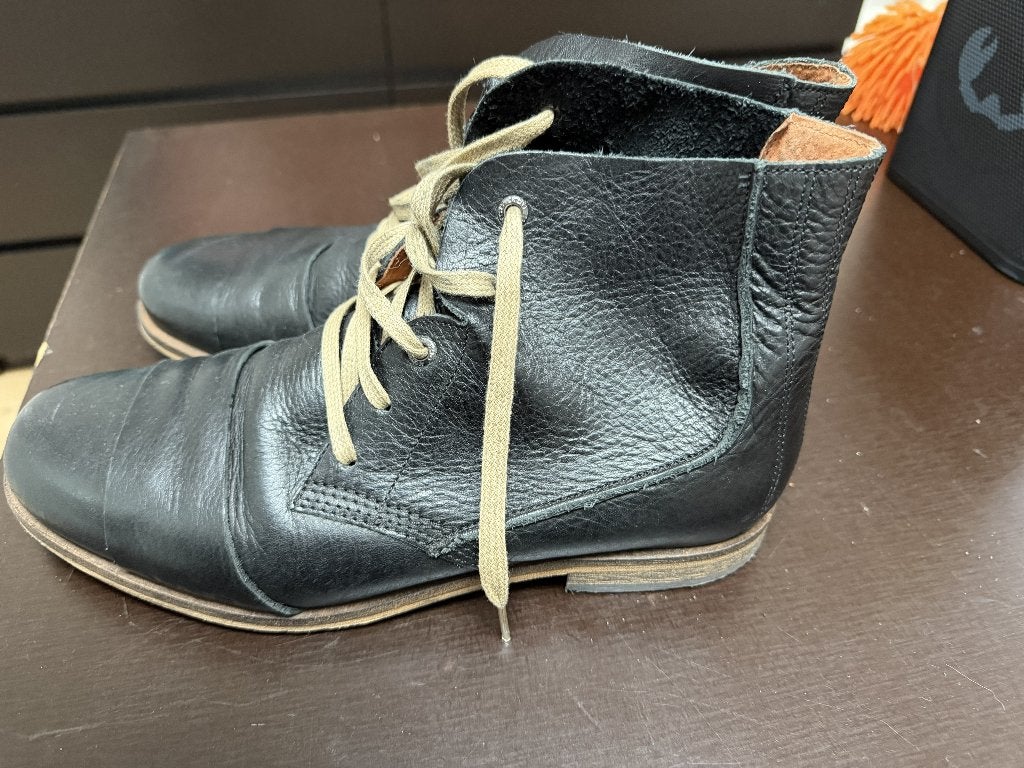 fijne nieuwe lederen herenschoenen M42 HUB, Kleding | Heren, Zwart, Nieuw, Ophalen of Verzenden, HUB