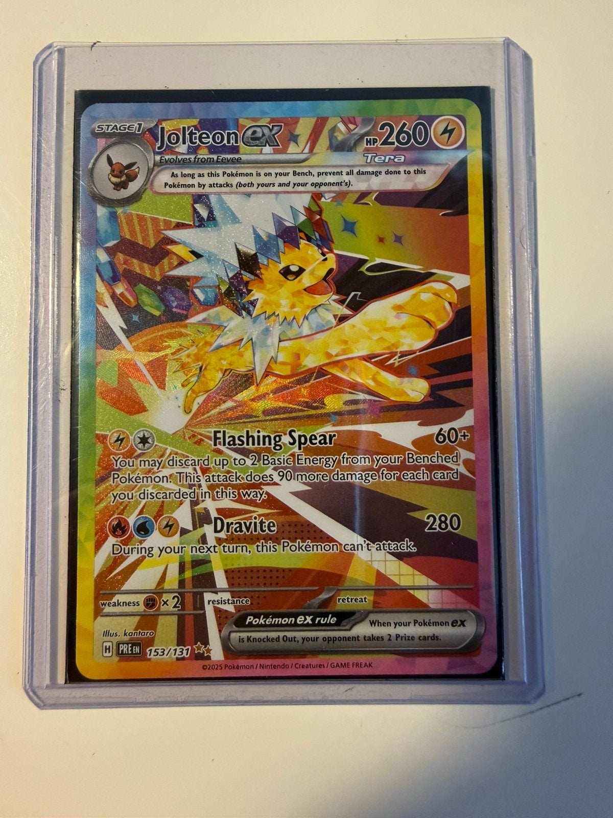 Pokémon Prismatic Evolutions Jolteon ex153/131–Near Mint, Ophalen, Zo goed als nieuw