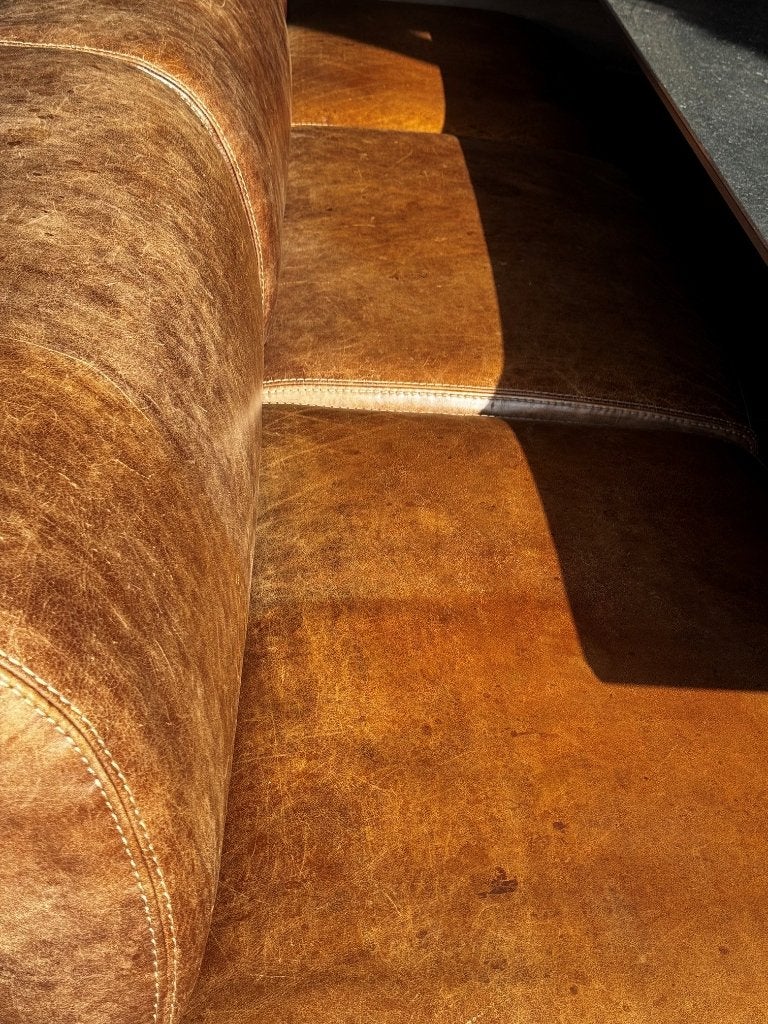 Groot lederen salon, Ophalen, Gebruikt, Leer, Industrieel of klassiek