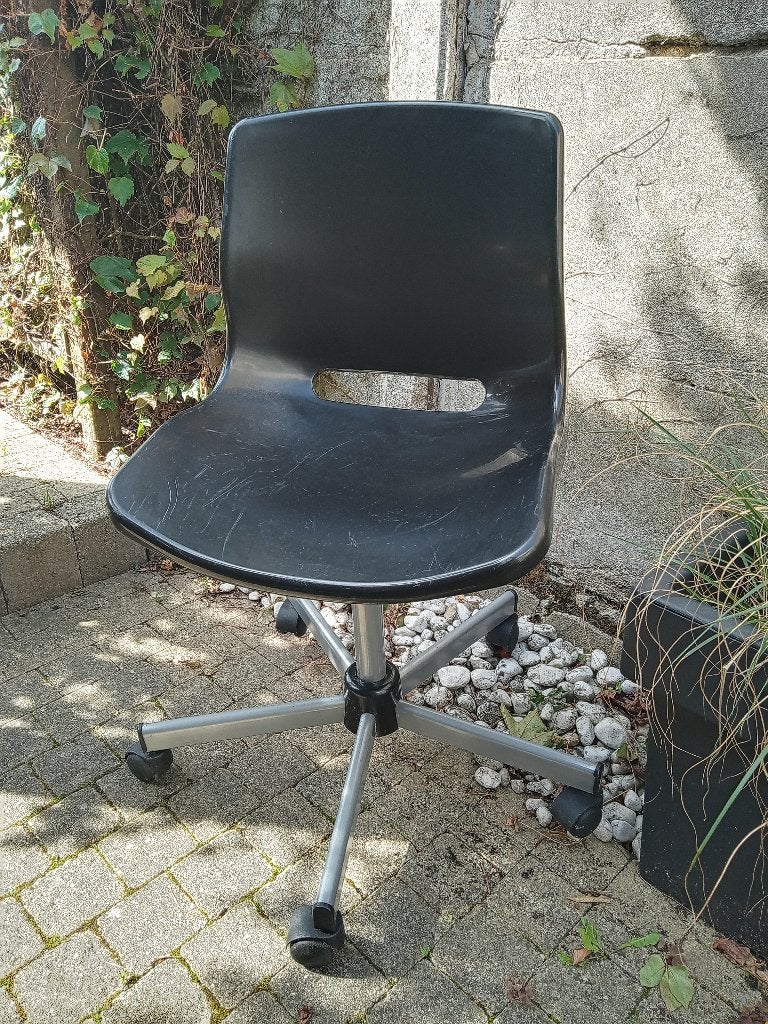 Burostoel IKEA type SNILLE 2012 ZWART In hoogte verstelbaar, Huis en Inrichting, Ophalen, Gebruikt, Zwart, Bureaustoel
