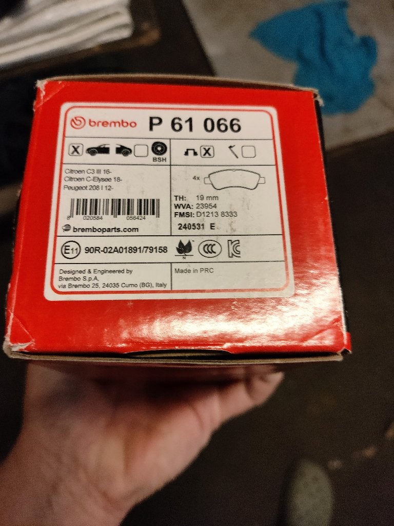 BREMBO set remblokken peugeot citroen..., Ophalen of Verzenden, Nieuw, Peugeot
