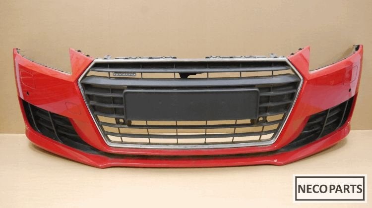 AUDI TT 8S VOORBUMPER ORIGINEEL 4xPDC KLEUR LY3U, Gebruikt, -, Voor, -