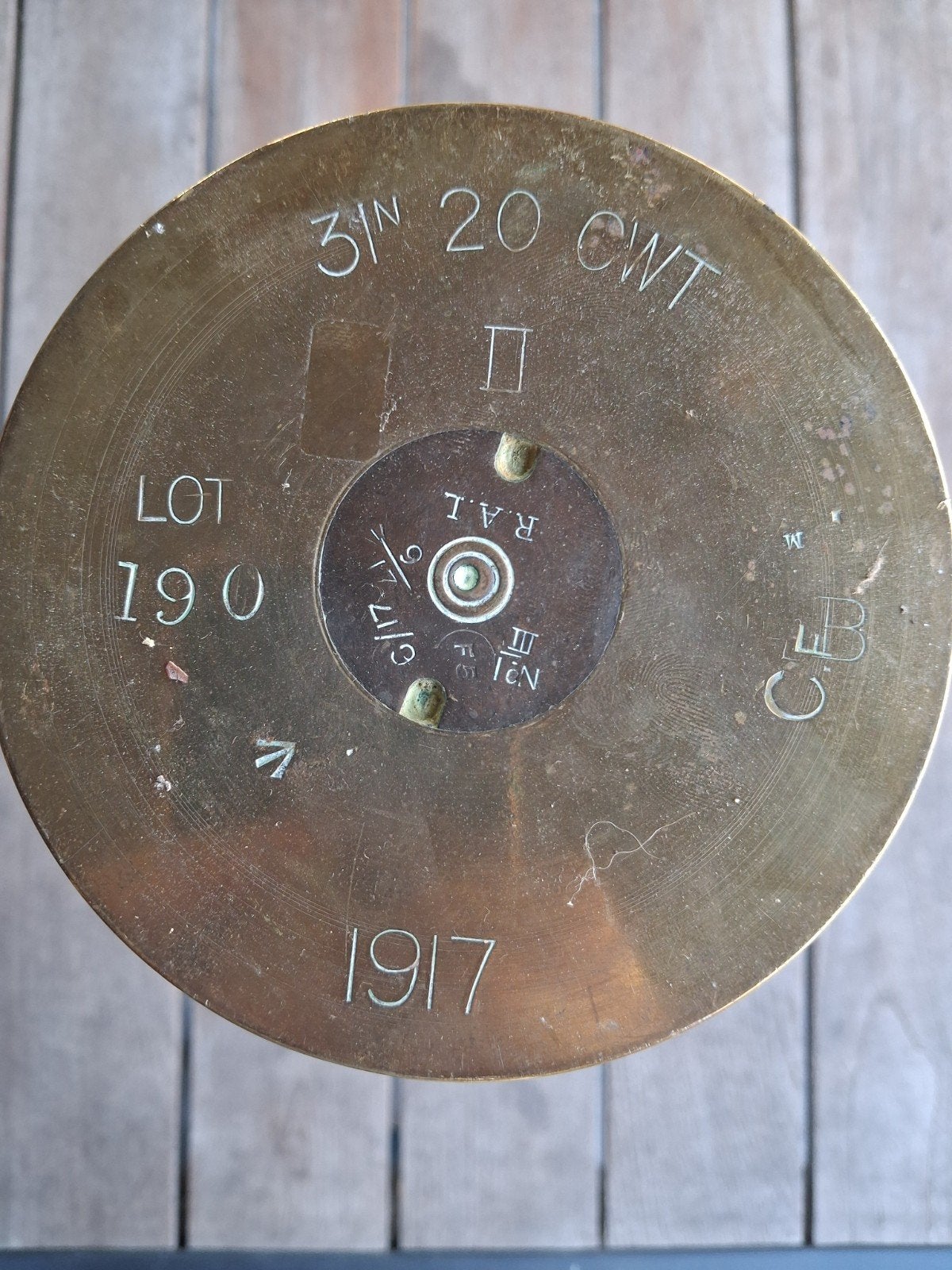 zeldzaam huls Canon van 3 inch QF 20 cwt luchtafweer 1917, Ophalen of Verzenden, Marine, Overige typen