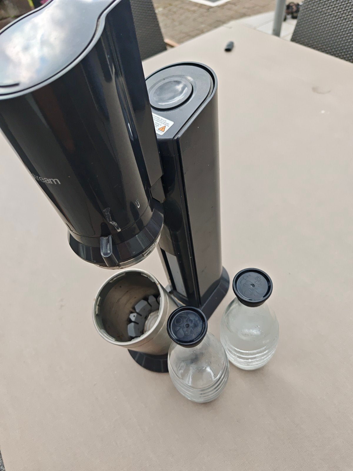 Soda stream cristal met twee glazen flessen, Ophalen