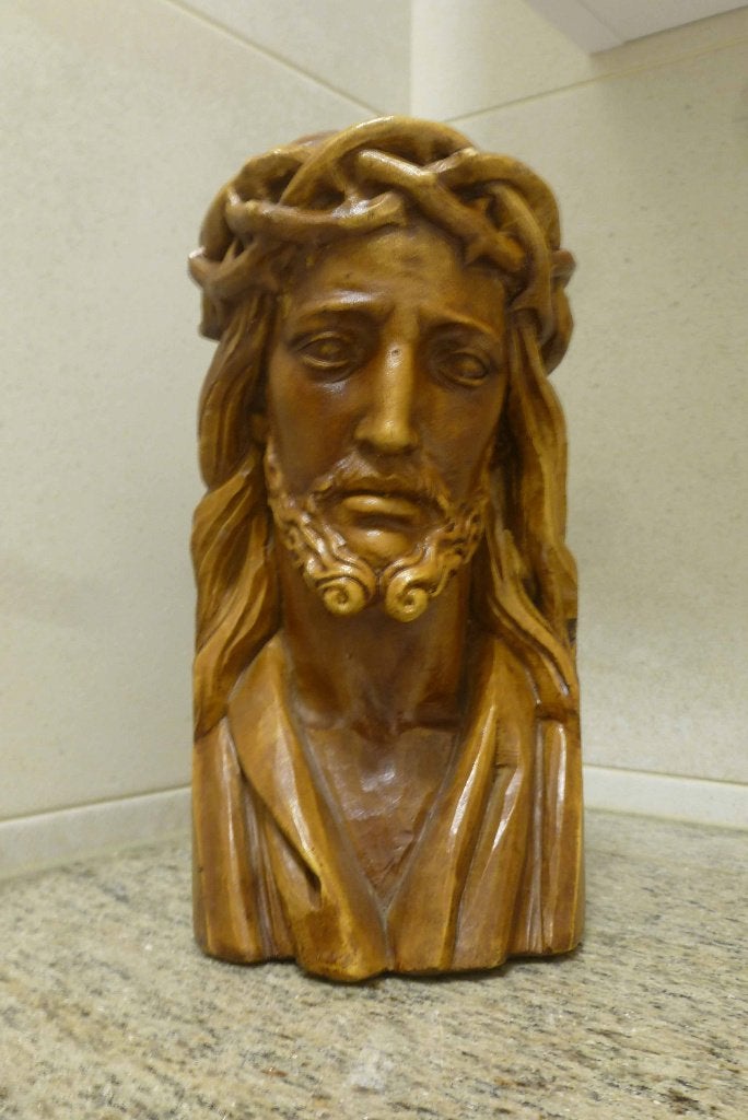gipsen beeld Jezus Christ doornenkroon - 15 euro, Ophalen