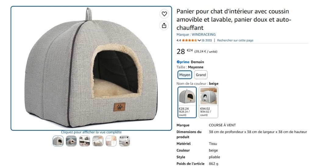 mand voor katten van alle groottes of voor kleine honden, Ophalen of Verzenden, Zo goed als nieuw, Katoen
