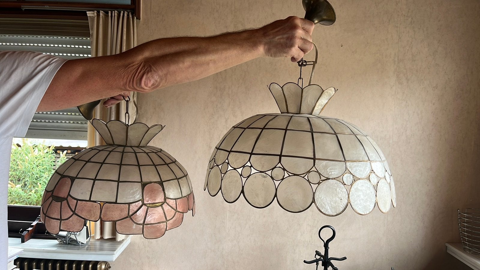 Retro lampen, Huis en Inrichting, Lampen | Hanglampen, Ophalen, Gebruikt