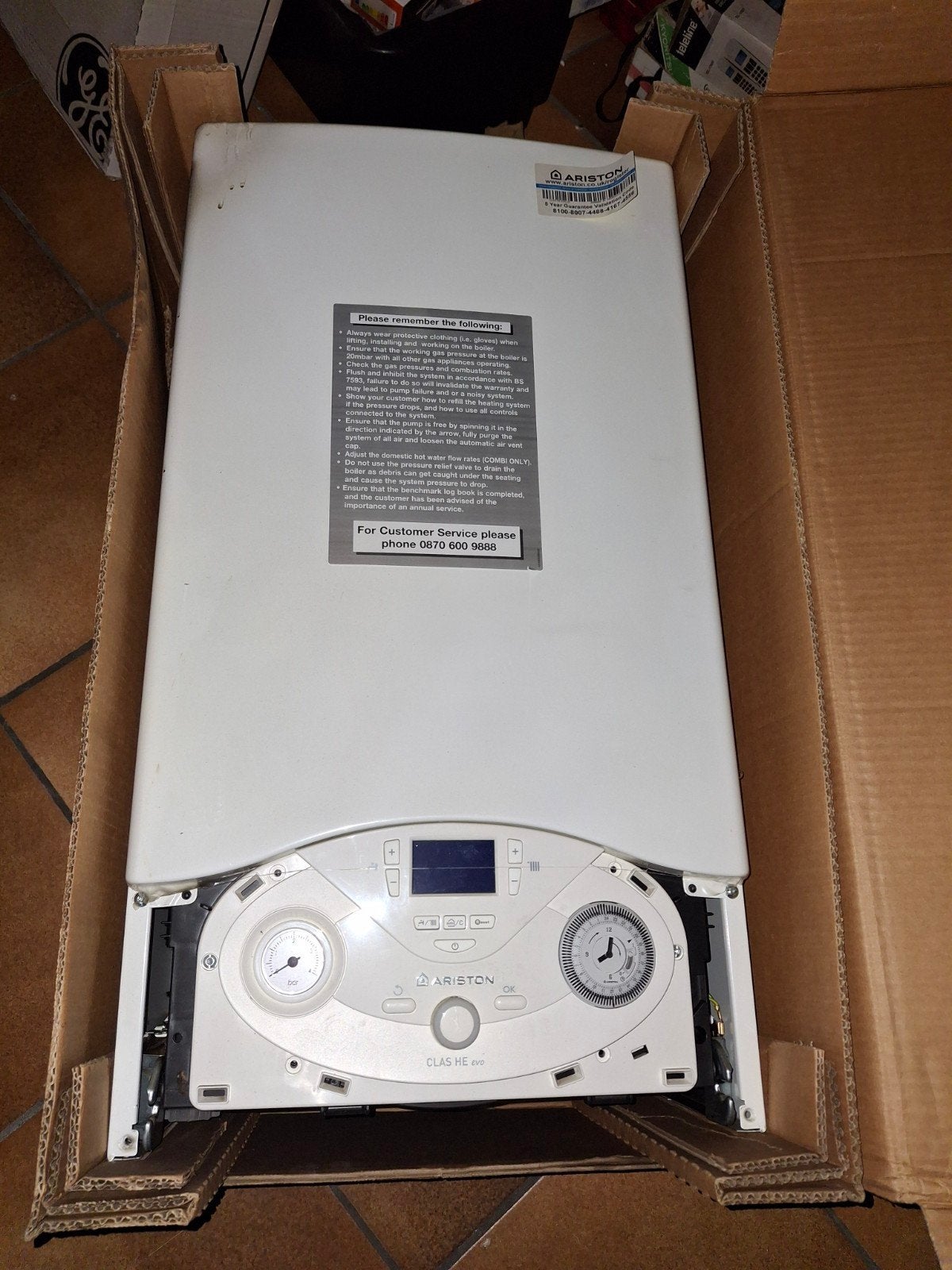 Ariston Clas HE Evo 24 Gascondensatieketel (24 kW) 2014!, Ophalen, Nieuw, Ouder dan 10 jaar