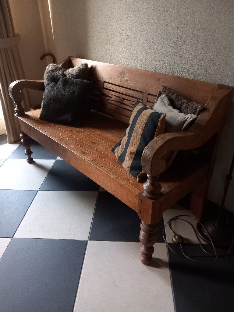 eetbank tuinbank stationsbank /oud reclaimed teak, Ophalen