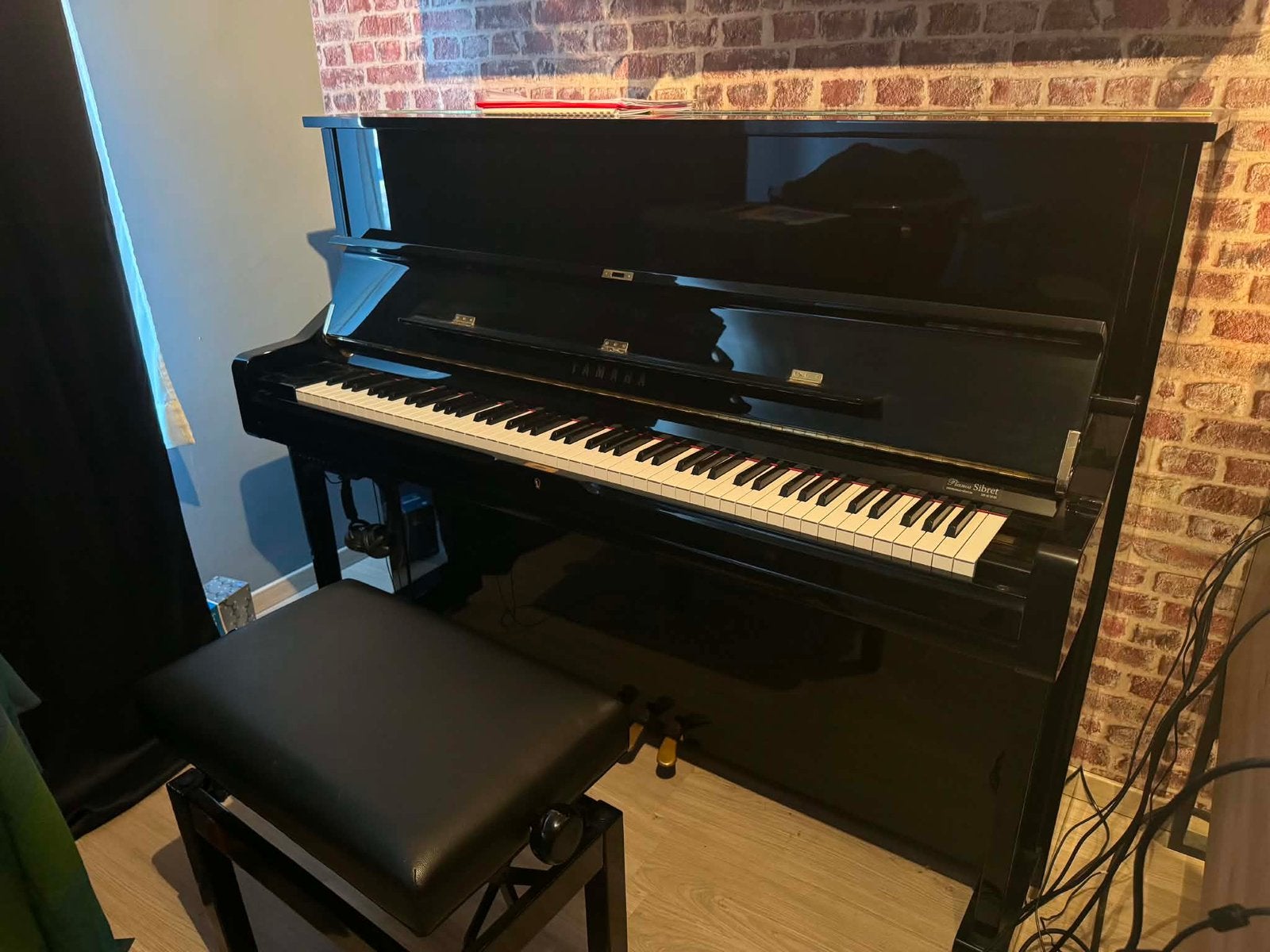 Piano Yamaha U1 TransAcoustic, Musique & Instruments, Brillant, Comme neuf, Enlèvement, Piano