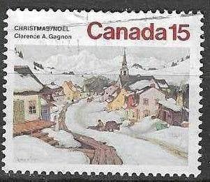 Canada 1974 - Yvert 553 - Timbre de Noël - 15 cm (ST), Envoi, Affranchi