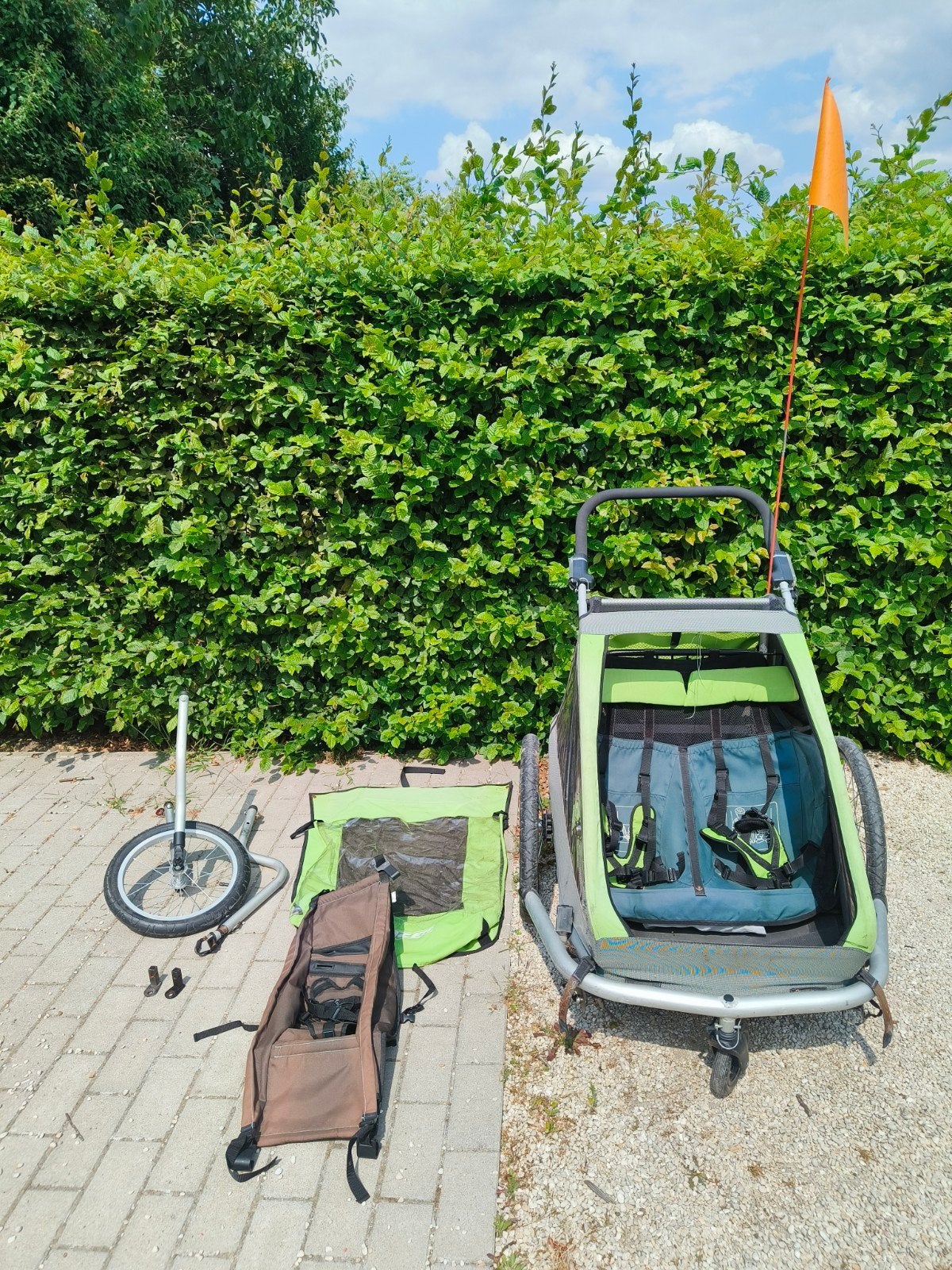 fietskar croozer kids for 2, Fietsen en Brommers, Ophalen, Gebruikt, Opvouwbaar, Kinderkar
