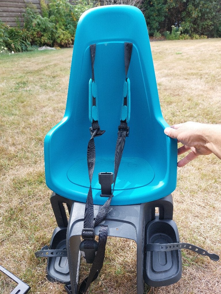 Bobike maxi one citadel blue achterzitje, Achterzitje, Voetsteuntjes, Zo goed als nieuw, Bobike