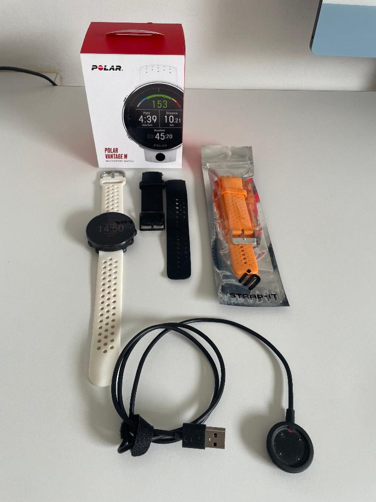 Polar Vantage M + 2 bracelets supplémentaires - bon état, Étanche, Enlèvement ou Envoi, GPS, Utilisé