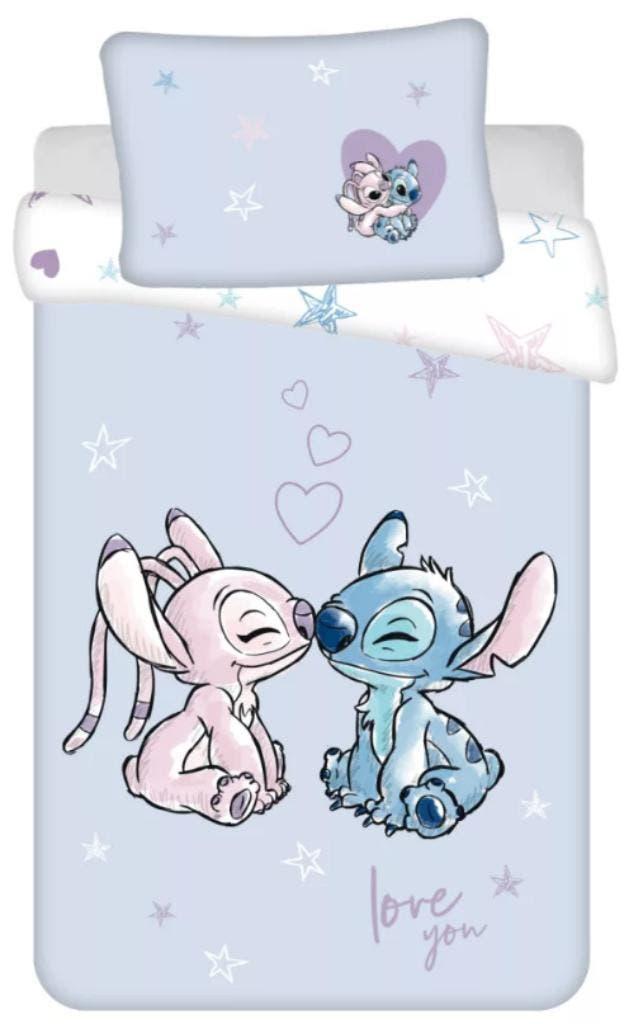 Stitch en Angel Baby /  Peuter Dekbedovertrek 100 x 135 cm, Ophalen of Verzenden, Nieuw, Meisje, Dekbedovertrek