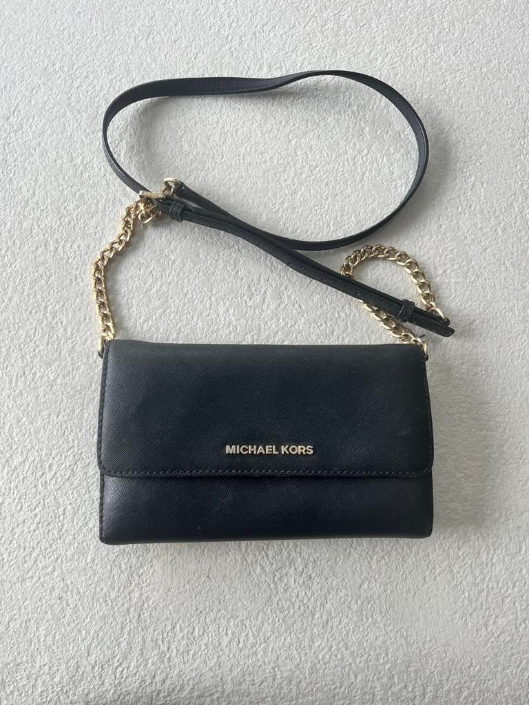 Schoudertasje - Portefeuille Michael Kors, Enlèvement, Utilisé, Noir, Cuir