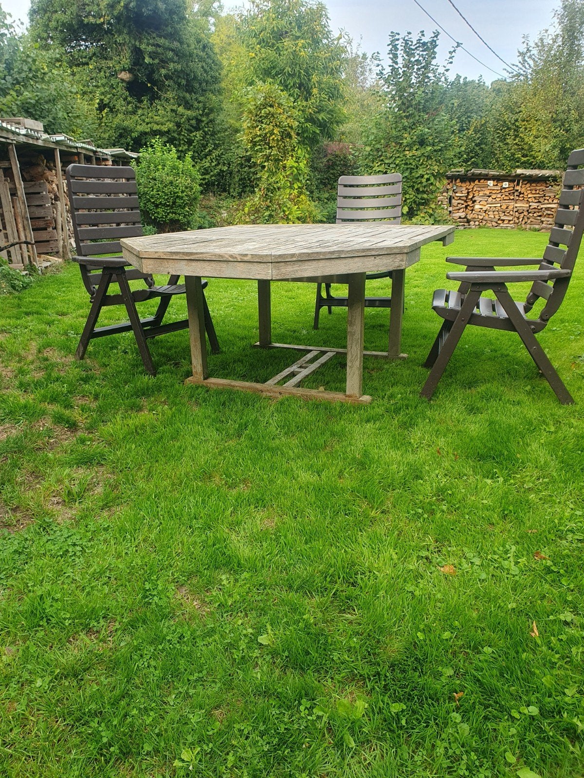 table en teck, Utilisé, Sets de jardin, Enlèvement, Bois de teck