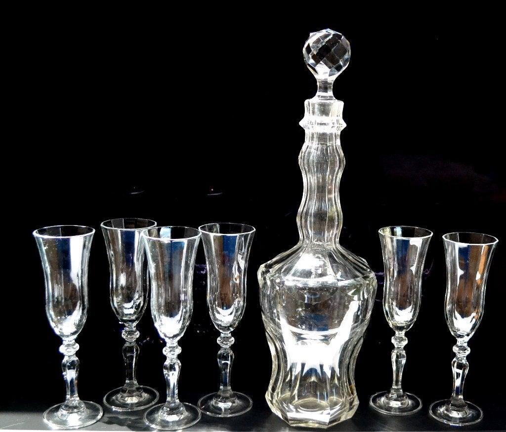 Karaf met 6 glazen, Antiek en Kunst, Ophalen of Verzenden