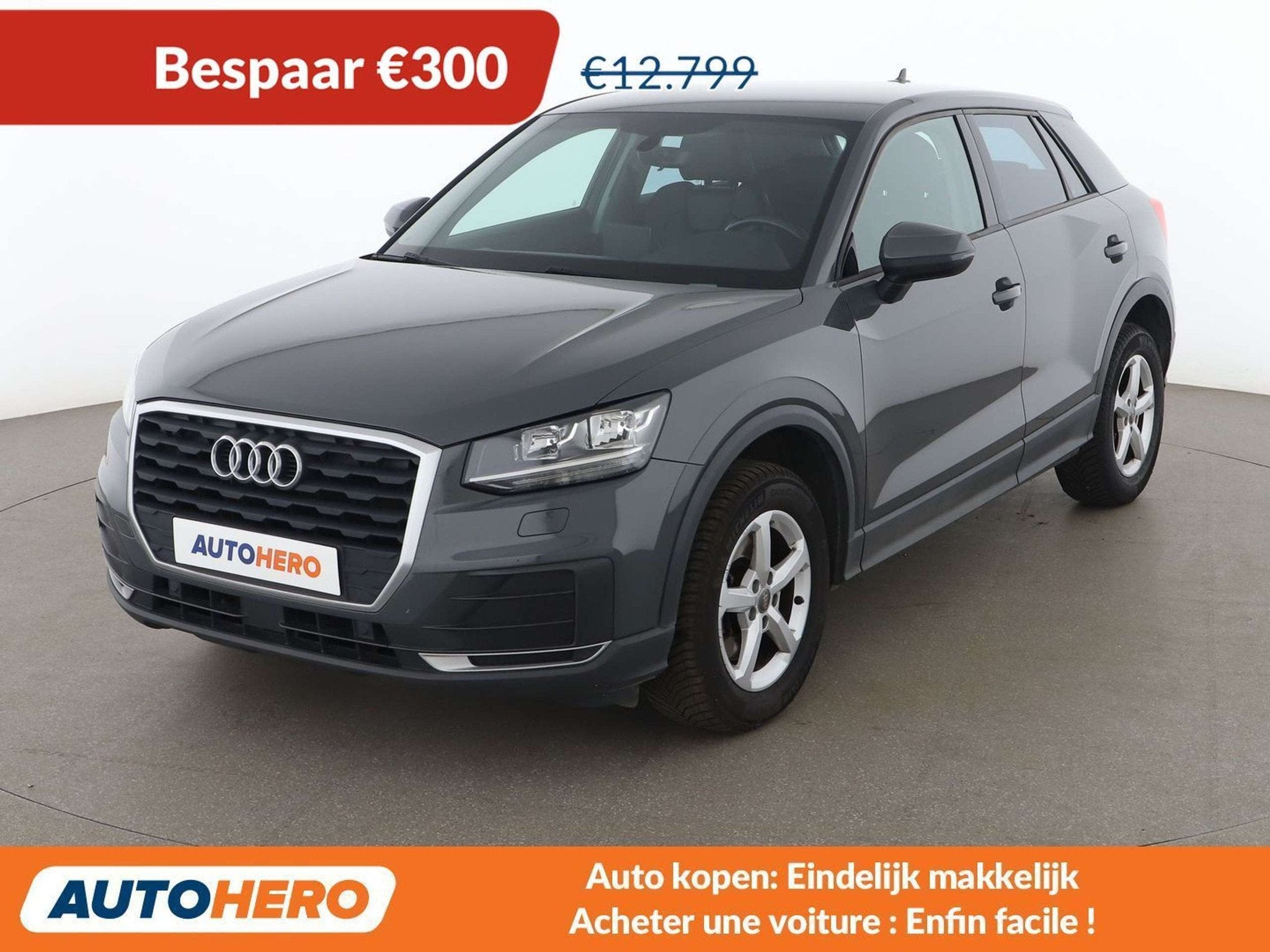 Audi Q2 1.0 TFSI ultra (année de construction 2017), Autos, Cuir, Argent ou Gris, Achat, 1280 kg