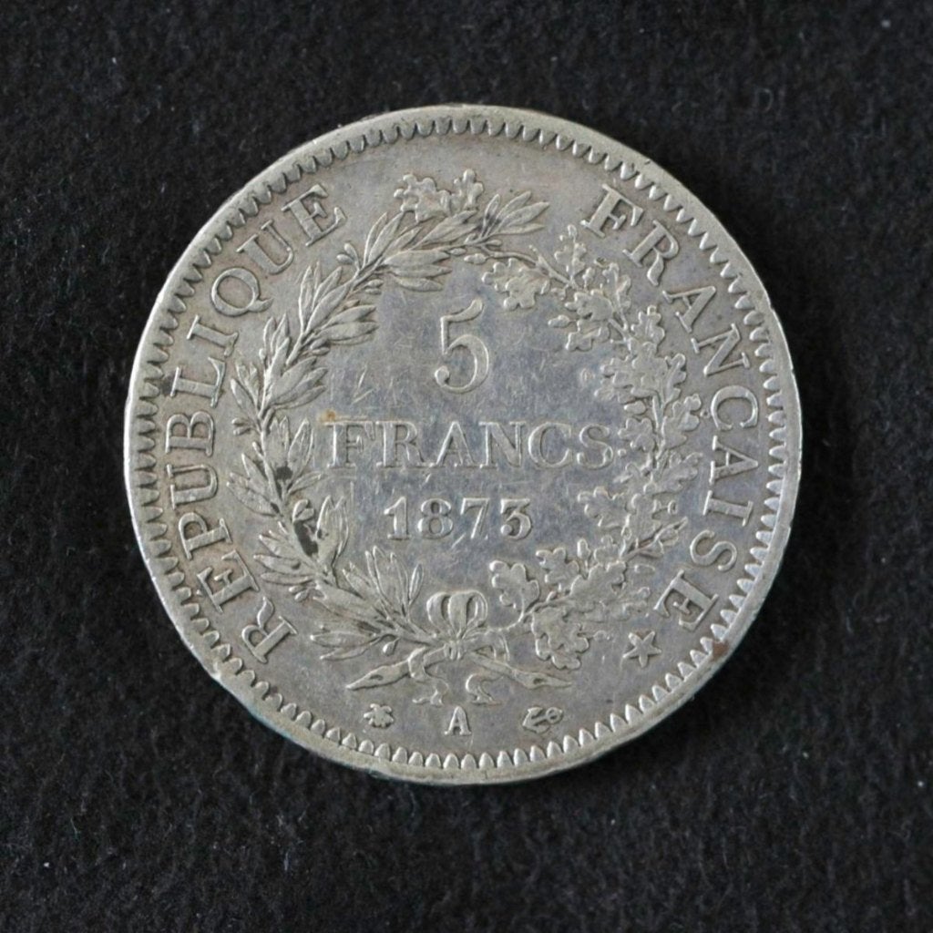 RÉPUBLIQUE FRANÇAISE 5 FRANCS 1873 A, Ophalen, Frankrijk, Losse munt, Zilver