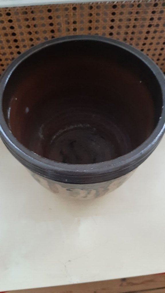 Cache-pot en grès de Bouffioux signé Losson, Enlèvement