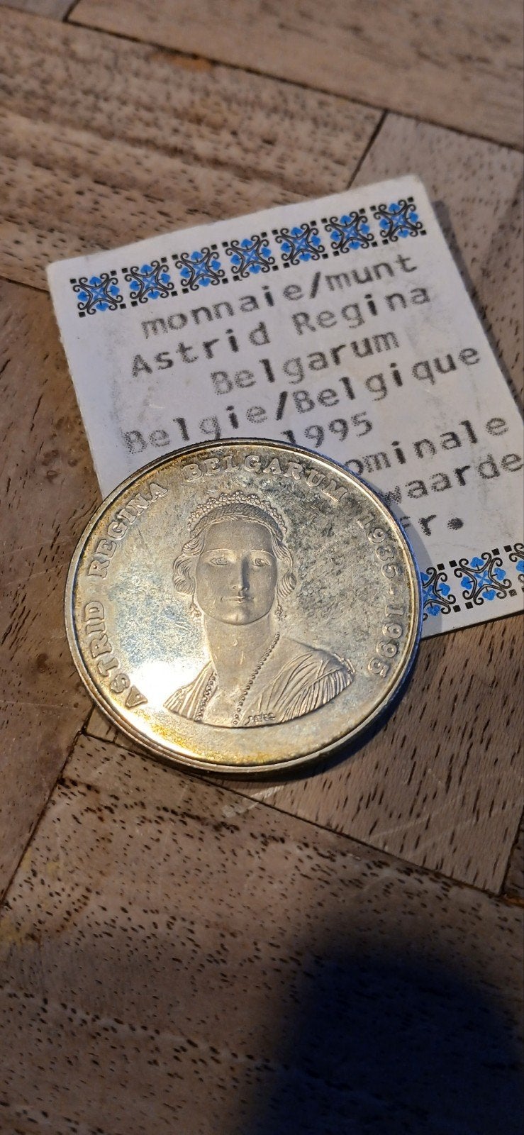 zilveren herdenkinsmunt 60 jaar Astrid, Ophalen of Verzenden, Zo goed als nieuw