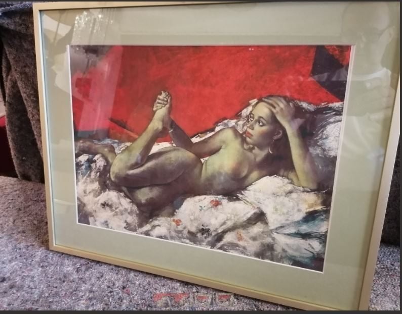 kunstdruk op canvas Jaime Zapata, Huis en Inrichting, Ophalen, Meerkleurig, Textiel, Zo goed als nieuw