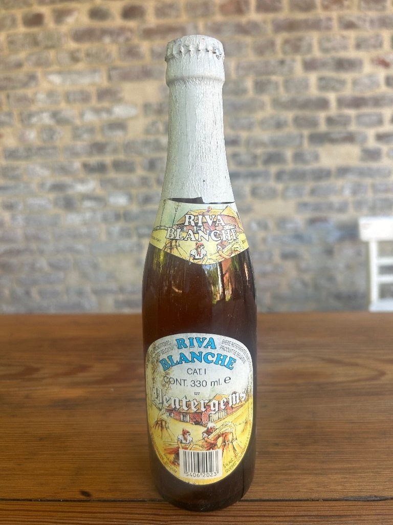 bier riva blanche vervaldatum 1993 RUILEN !, Verzamelen, Ophalen of Verzenden