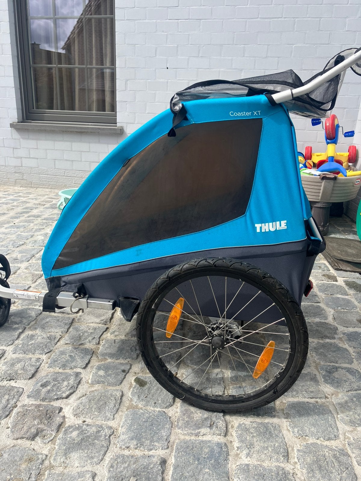 Thule coaster xt, Fietsen en Brommers, Fietsaccessoires | Aanhangwagens en Karren, Ophalen, Gebruikt, Kinderkar