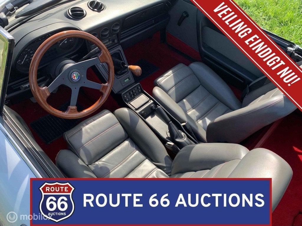 Alfa Romeo Spider 2.0 | 1988 | Route 66 Auctions, Autos, Achat, Entreprise, Boîte manuelle, Autre carrosserie