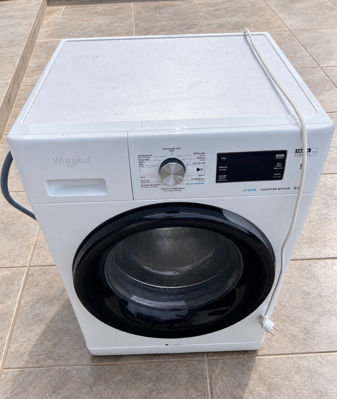Lave linge whirlpool inverter 8kg, Electroménager, 6 à 8 kg, Enlèvement, Utilisé, 1200 à 1600 tours