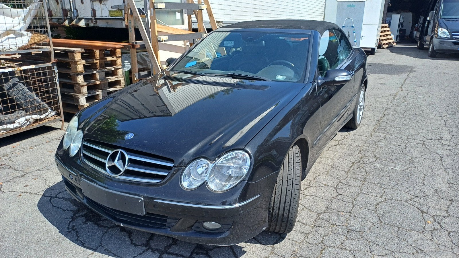 Mercedes  clk 200 kompressor, Auto's, Zwart, Cabriolet, Leder, Particulier