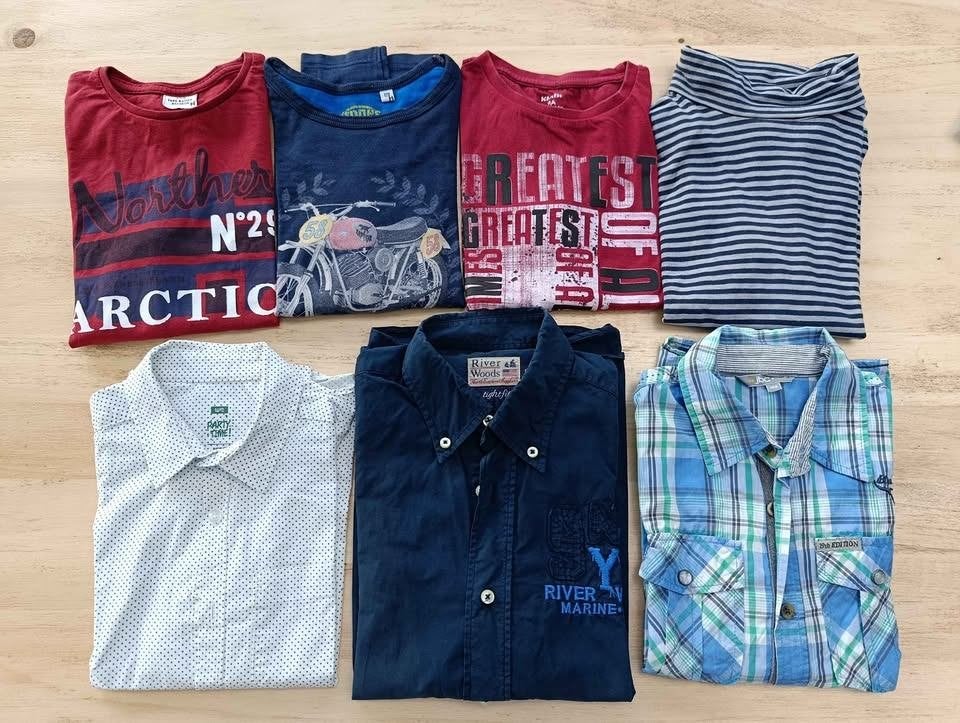 Set van 7 kleding voor 8-jarige jongens, Kinderen en Baby's, Ophalen of Verzenden, Zo goed als nieuw, Jongen