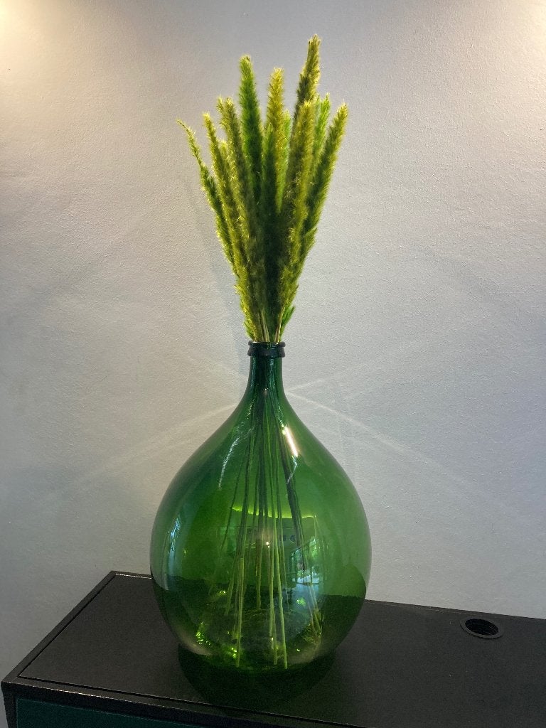 Dame Jeanne in groen glas, vaas, wijnkruik, Ophalen