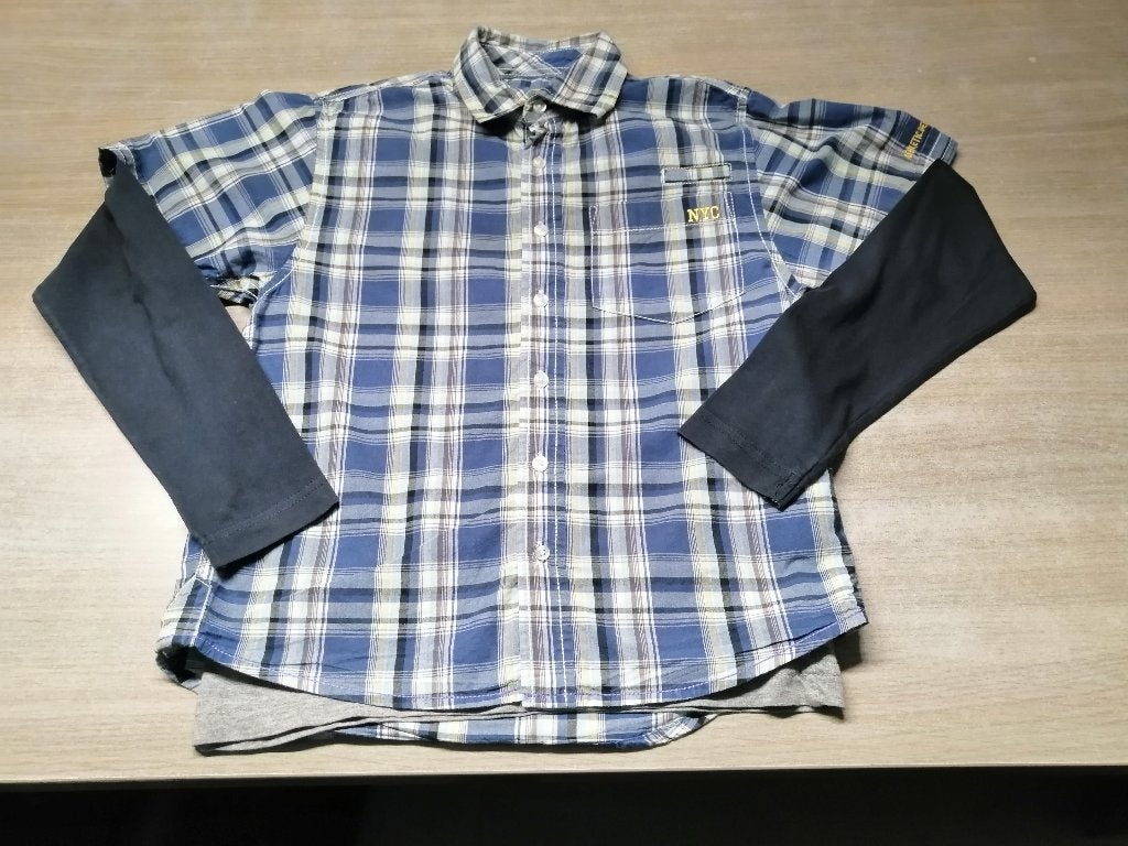 hemd + longsleeve mt 134 NIEUW, Enlèvement ou Envoi, Neuf, Garçon, Chemise ou Chemisier