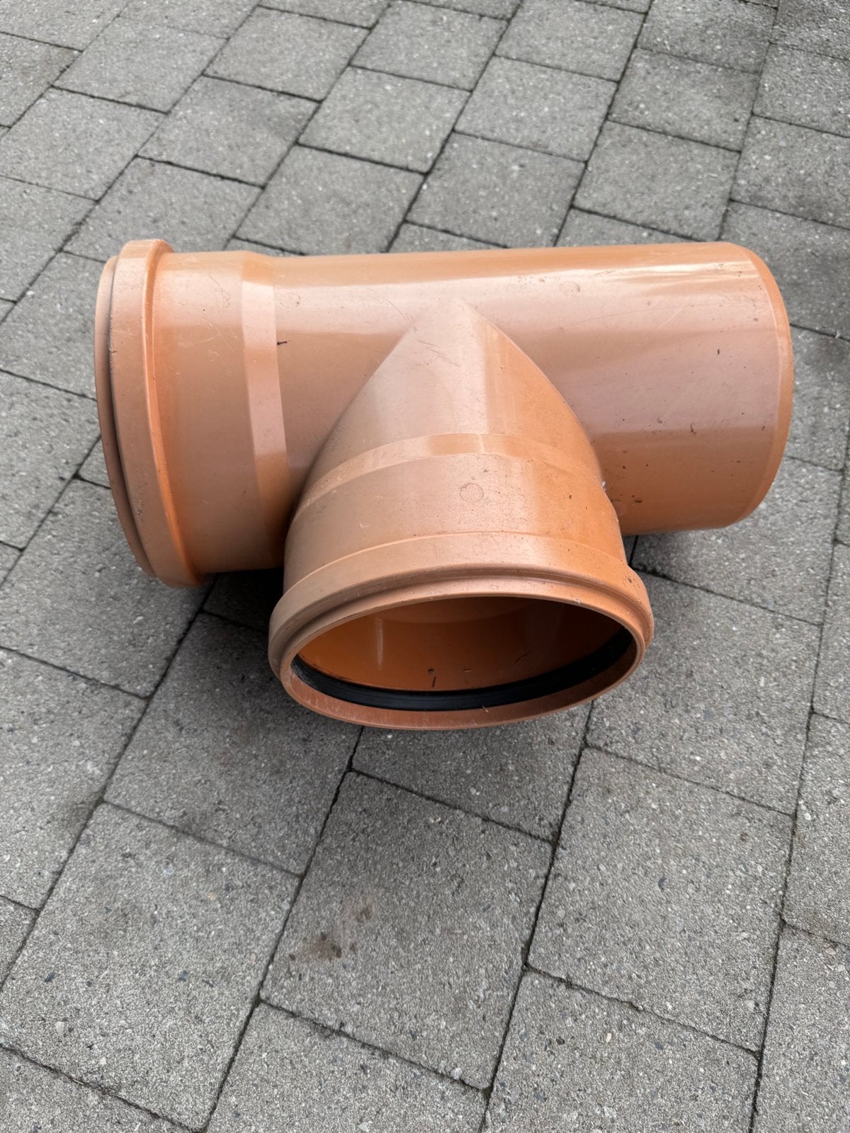 PVC T-stuk(ken) 200mm dubbel gemoft, Ophalen, Afvoer, PVC, Zo goed als nieuw