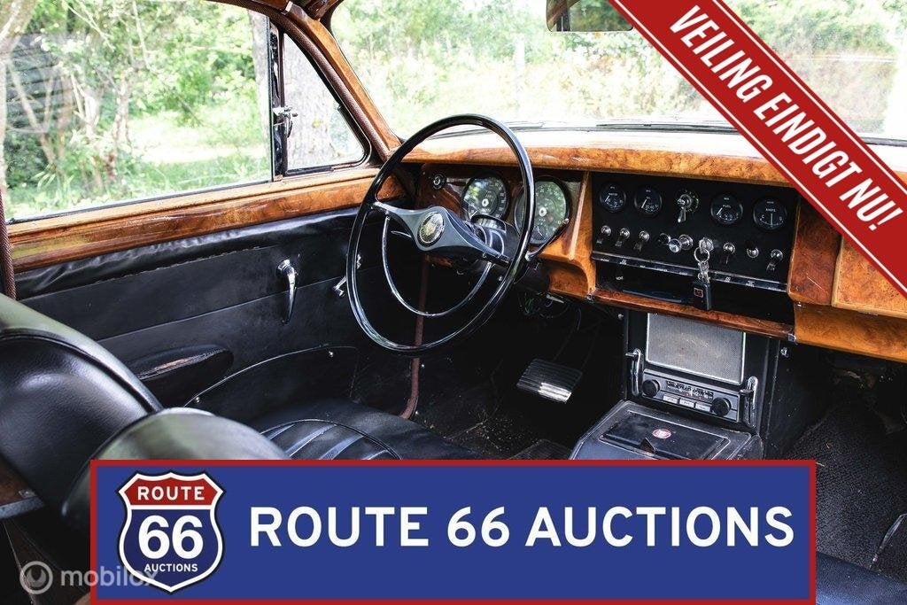 Jaguar Mark 2 3.8 | 1964 | Route 66 Auctions, Auto's, Zwart, Bedrijf, Handgeschakeld, Overige carrosserie