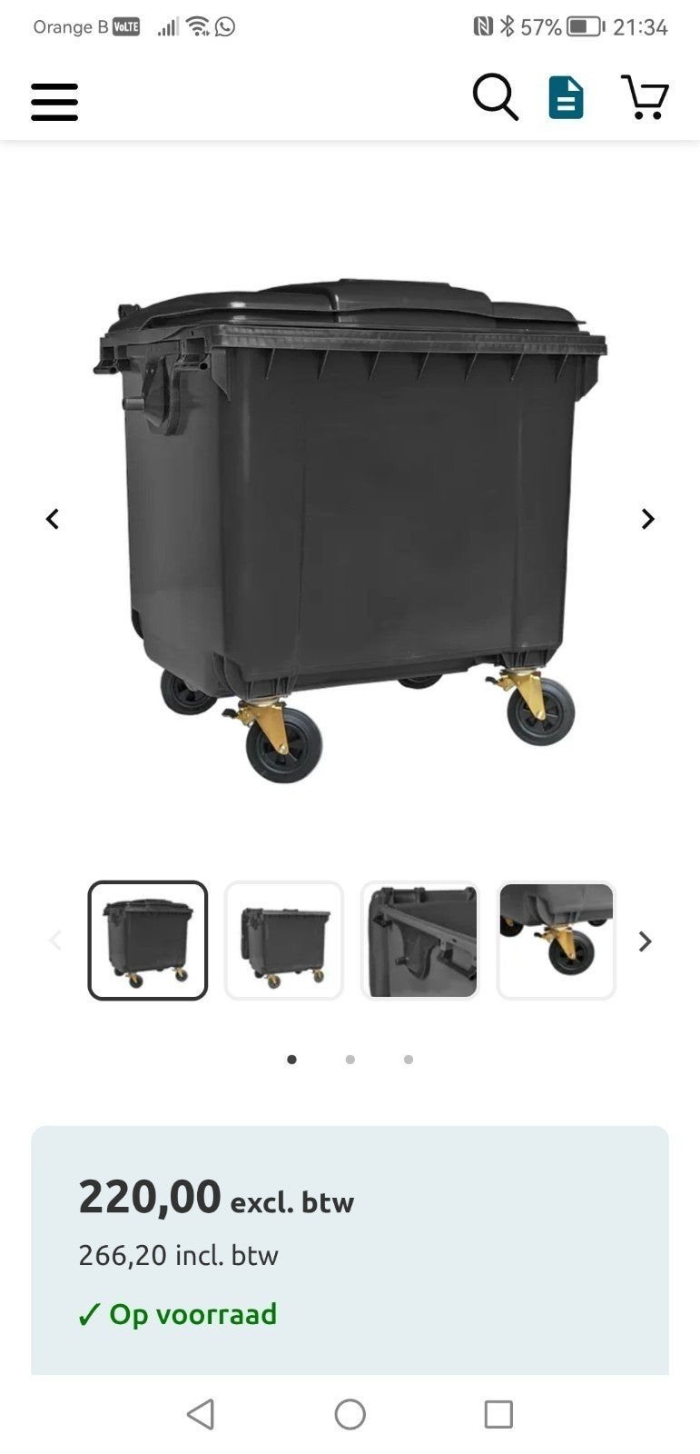 Afvalcontainer 1100l, Ophalen