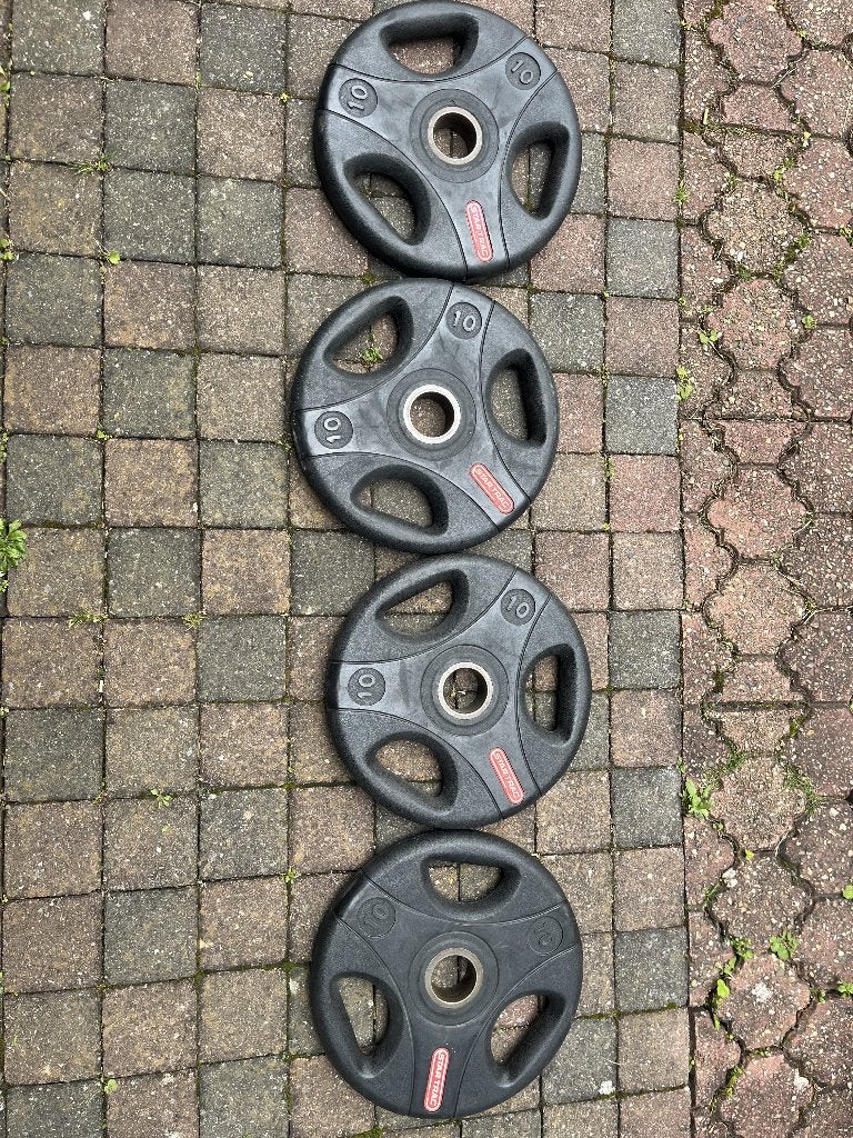 Gewichtheffen/halterstang, Ophalen of Verzenden, Gebruikt, Benen, Halterschijven